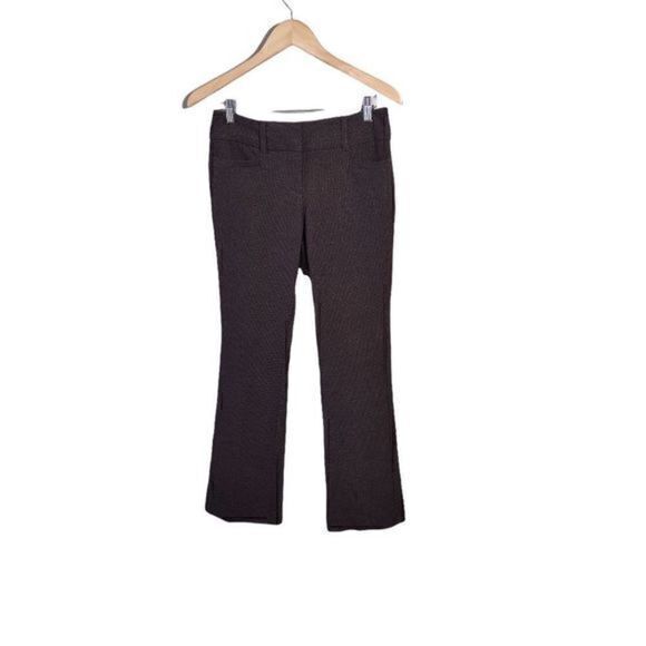 7th Avenue Design Studio New York & Company Brown Tweed Style Trousers Size 4P - Picture 1 of 9